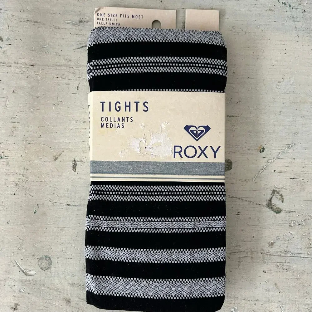 New Roxy tights Hosiery Legwear patterned sheer Striped Polka Dot one size